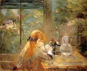 Berthe Morisot œuvres - Sur la véranda Berthe Morisot